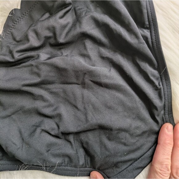 KATE SPADE Contrast Black Scallop Bikini Swimsuit One Shoulder Estimated S Small - Picture 3 of 11